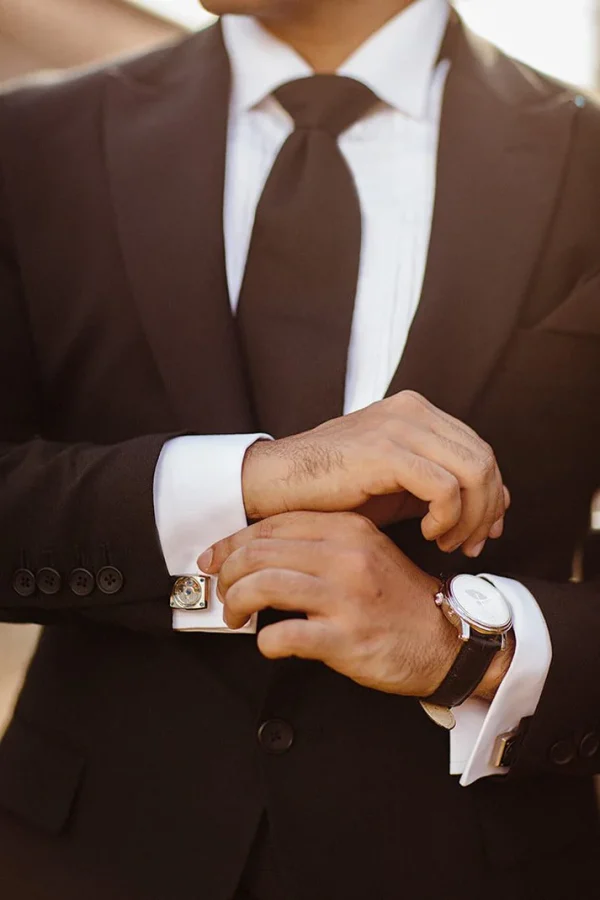 Hand Stitched Suit Paired with a Classic Button Down Shirt By HSY - Image 5