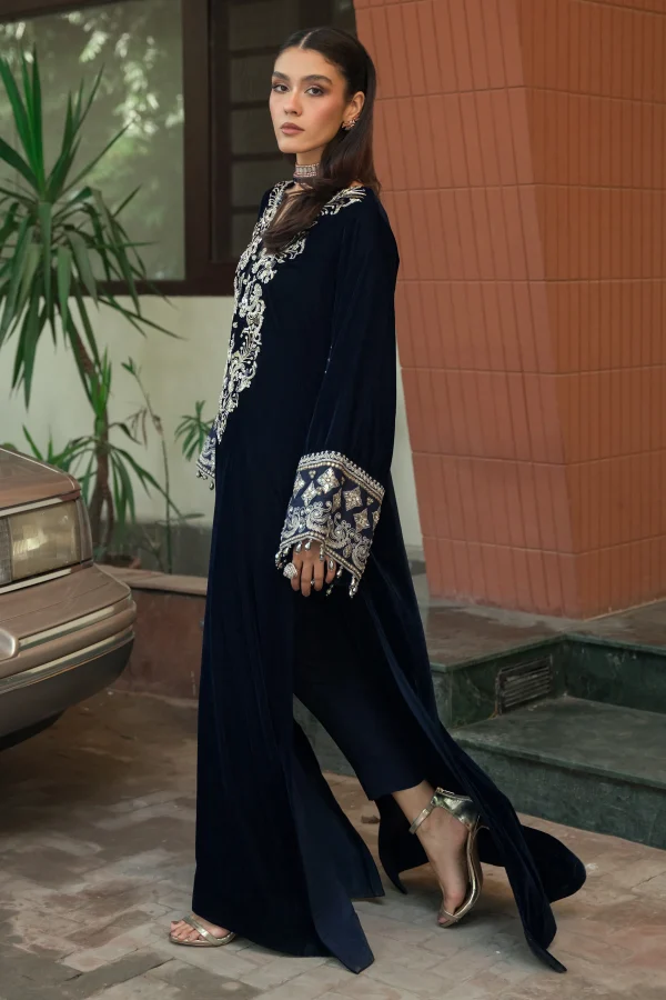 Statement Navy Kaftan (d-05) By Ammara Khan - Image 7