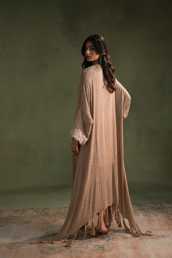 Statement Nude Glam Kaftan (d-08) By Ammara Khan - Image 4