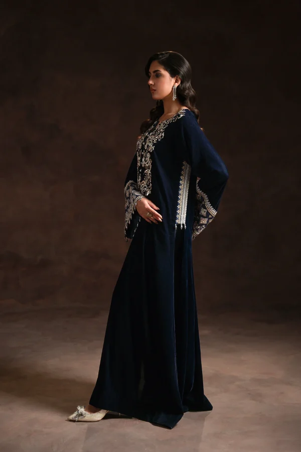 Statement Navy Kaftan (d-05) By Ammara Khan - Image 11