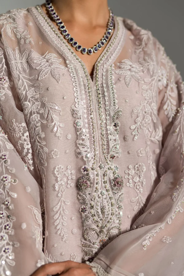 Lilac Dusk Embroidered Set (d-05) By Ammara Khan - Image 4