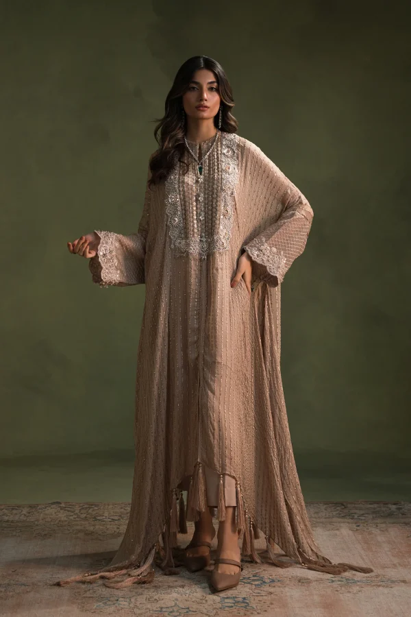 Statement Nude Glam Kaftan (d-08) By Ammara Khan