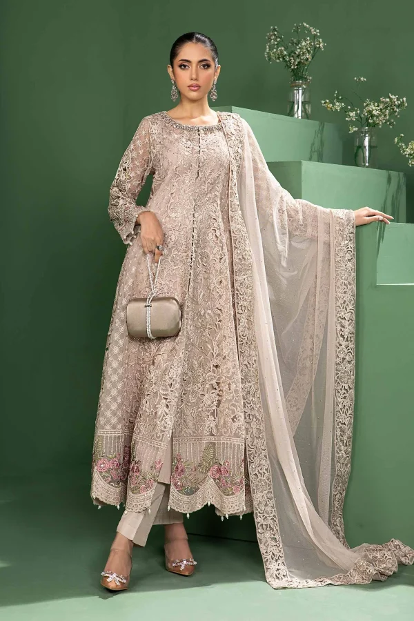 3 Piece Embroidered Organza Suit SF W24 46 By Maria B - Image 6