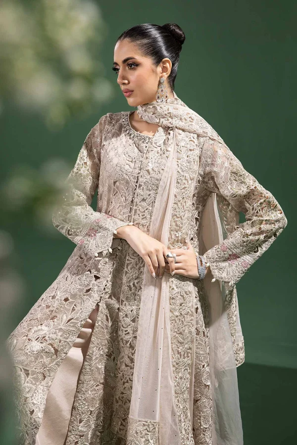 3 Piece Embroidered Organza Suit SF W24 46 By Maria B - Image 5
