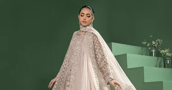 3 Piece Embroidered Organza Suit SF W24 46 By Maria B - Image 3