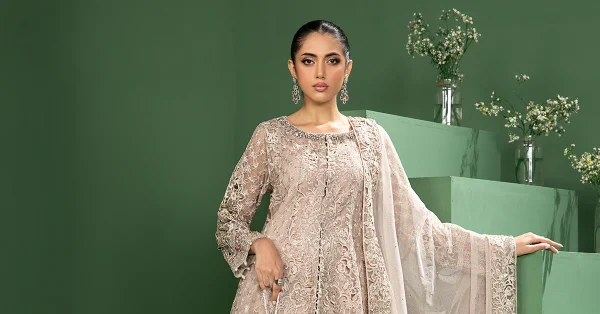 3 Piece Embroidered Organza Suit SF W24 46 By Maria B - Image 2