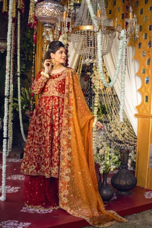 Farnaaz traditional bridal by Agha Noor