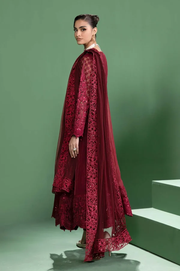 3 Piece Embroidered Organza Suit SF W24 46 By Maria B - Image 4
