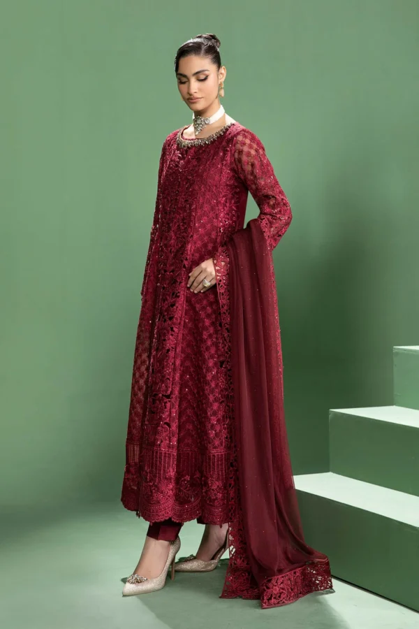 3 Piece Embroidered Organza Suit SF W24 46 By Maria B - Image 5