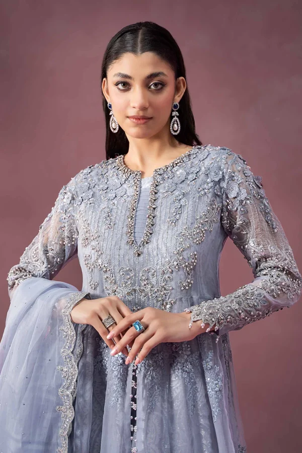 3 Piece Embroidered Organza Suit SF W24 10 - Image 7