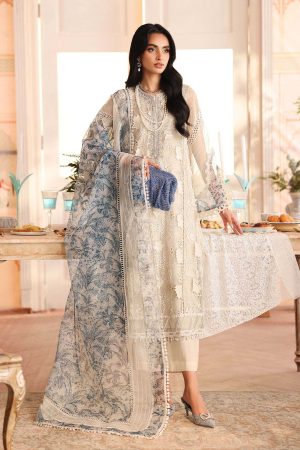 3 Piece Embroidered Organza Suit