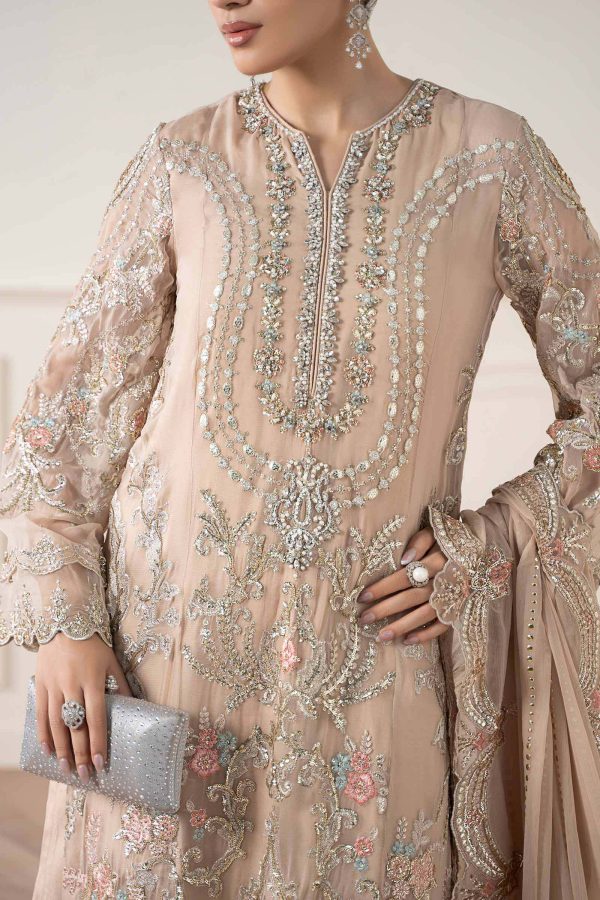 3 Piece Embroidered Chiffon Suit - Image 8