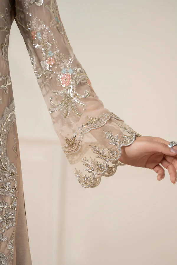 3 Piece Embroidered Chiffon Suit - Image 7