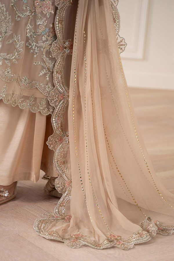 3 Piece Embroidered Chiffon Suit - Image 5